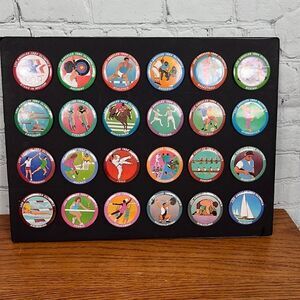 1984 Los Angeles Summer Olympics Collectors Buttons set of 24. EUC